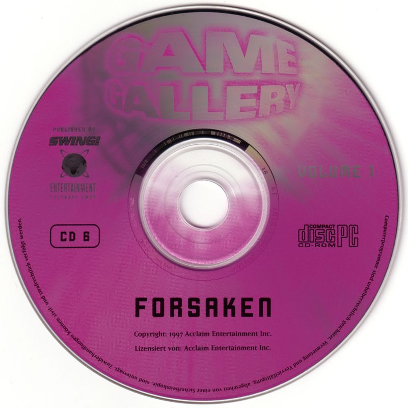 Media for Game Gallery (DOS and Windows and Windows 3.x): Disc 6 - Forsaken