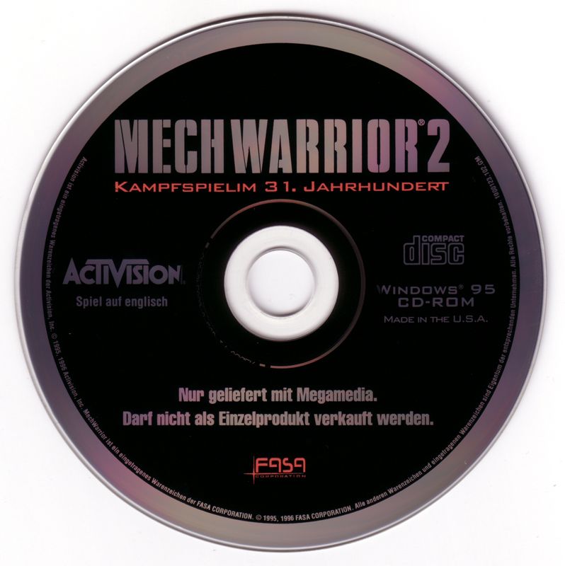 Media for Megapak 8 (DOS and Windows and Windows 3.x): MechWarrior 2 Disc
