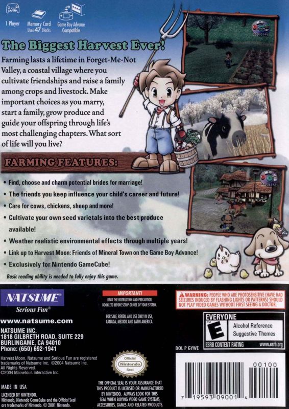 Harvest Moon A Wonderful Life cover or packaging material MobyGames