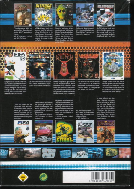 Back Cover for Play the Games Vol. 1 (DOS and Windows)