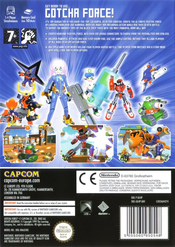Back Cover for Gotcha Force (GameCube)