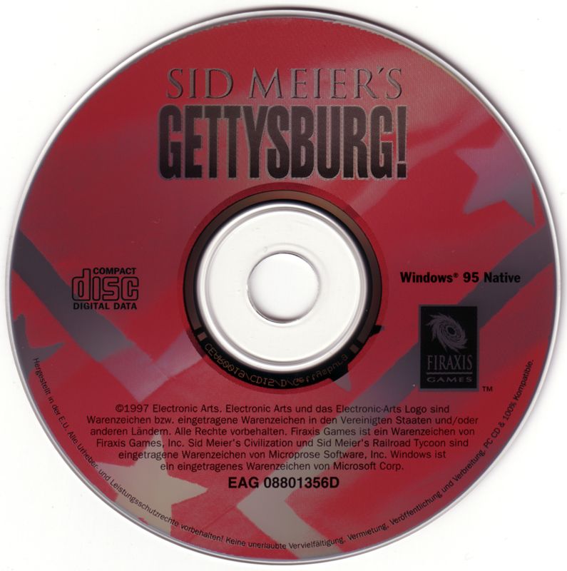 Media for Play the Games Vol. 2 (DOS and Windows): Sid Meier's Gettysburg! Disc