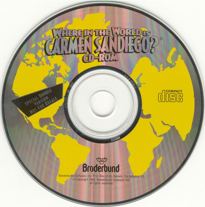 Media for Where in the World is Carmen Sandiego? (CD-ROM) (Windows 3.x)