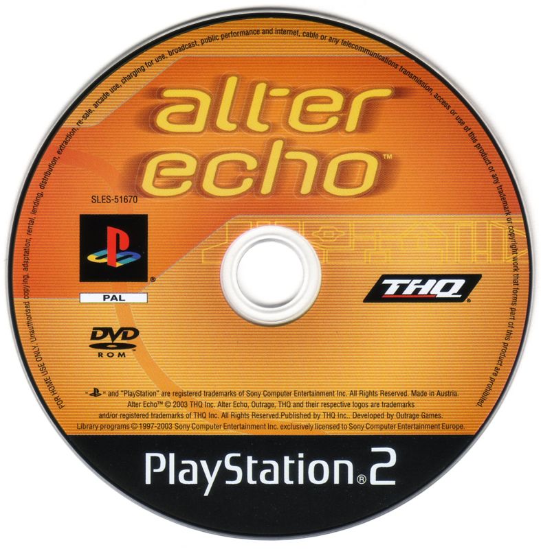 Media for Alter Echo (PlayStation 2)