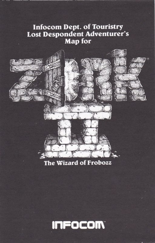 Extras for The Lost Treasures of Infocom (DOS) (3.5" Floppy IBM PC, XT, AT, PS/2, Tandy release): Fold-out Map for Zork II: Front