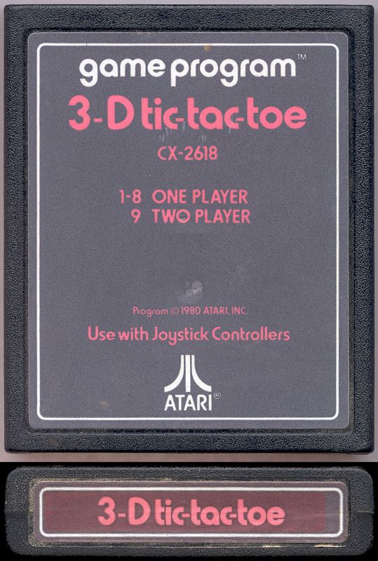 Media for 3-D Tic-Tac-Toe (Atari 2600)