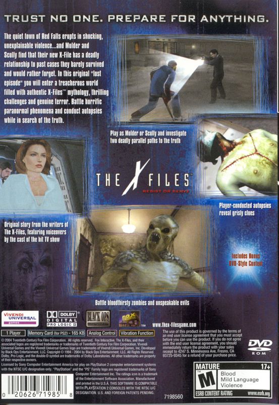 x files playstation 2