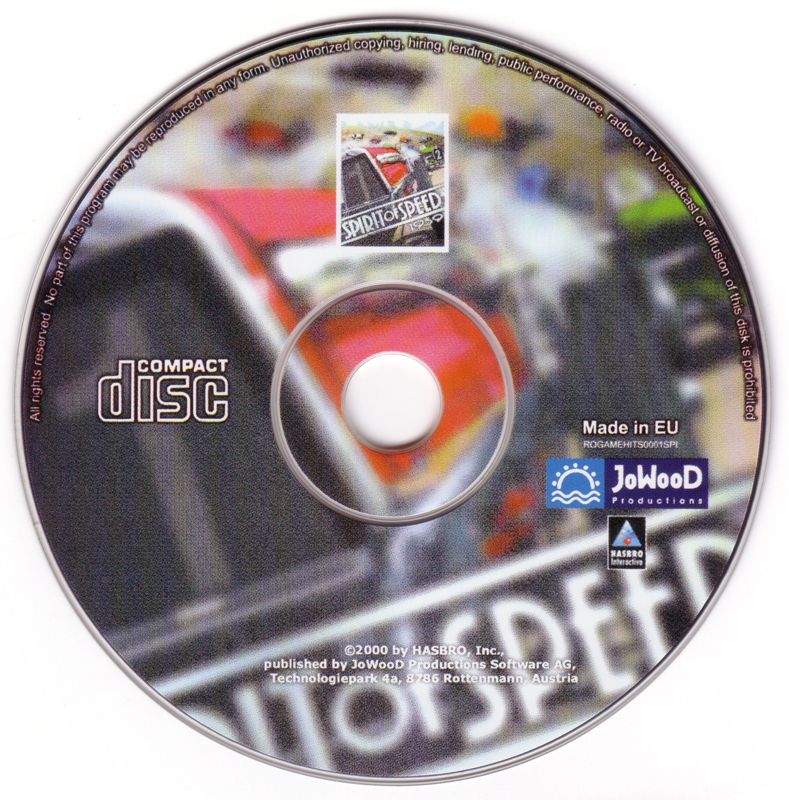 Media for Game-Hits 1 (DOS and Windows): Spirit of Speed 1937 Disc