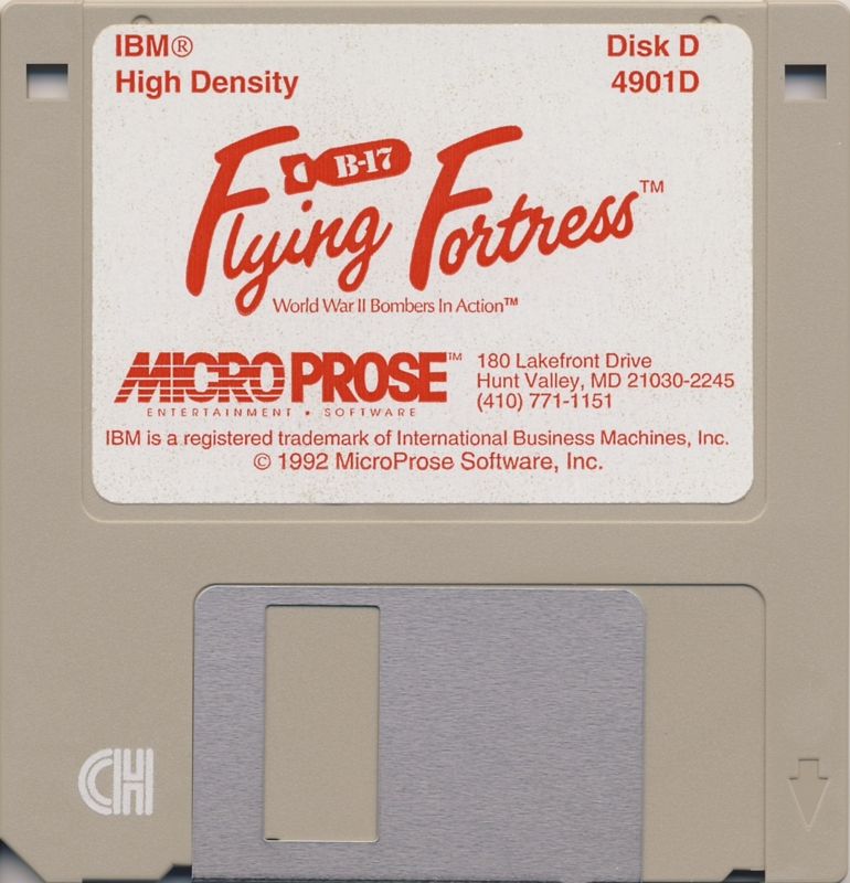 Media for B-17 Flying Fortress (DOS) (3.5" floppy disk release): Disk D
