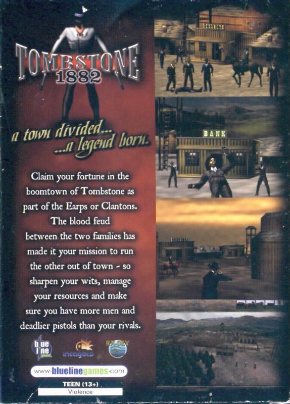 Back Cover for Tombstone 1882 (Windows)
