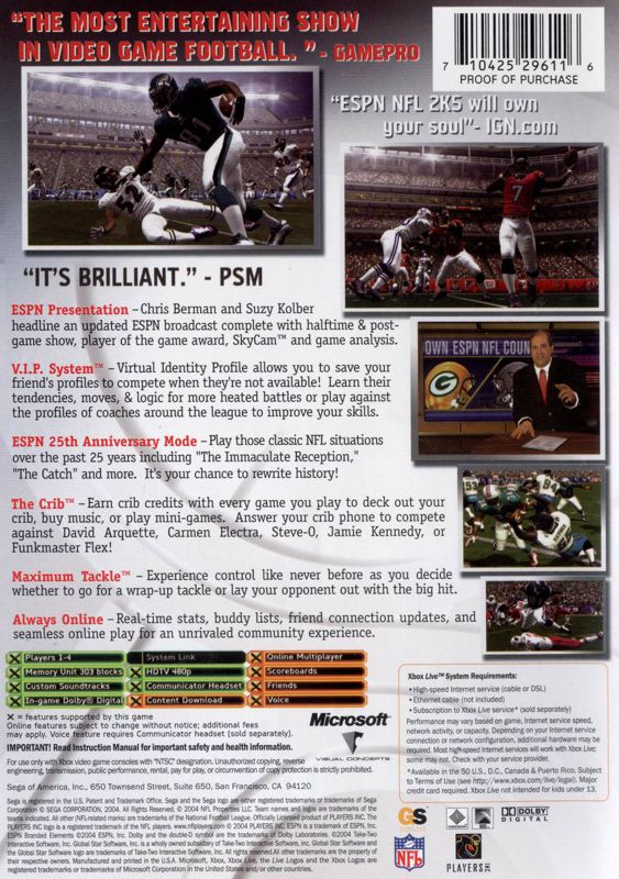PS2 ESPN NFL 2K5 – Shophobbymall