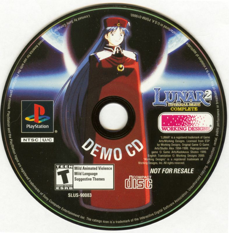 Media for Vanguard Bandits (PlayStation): Lunar 2 Demo Disc