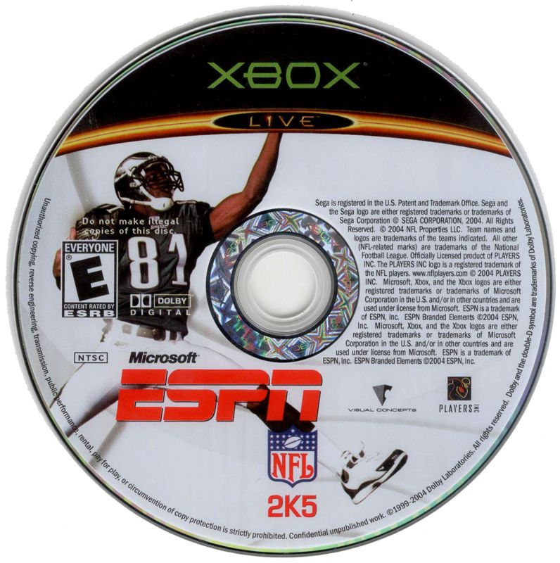 Media for ESPN NFL 2K5 (Xbox)