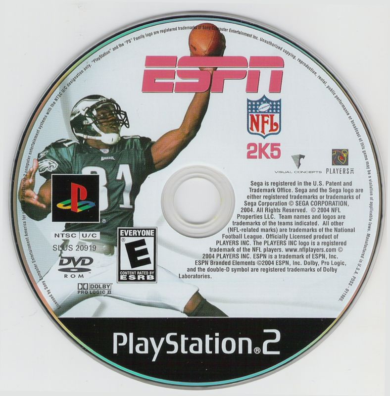 Media for ESPN NFL 2K5 (PlayStation 2)