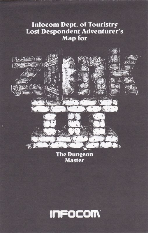 Extras for The Lost Treasures of Infocom (DOS) (3.5" Floppy IBM PC, XT, AT, PS/2, Tandy release): Fold-out Map for Zork III: Front