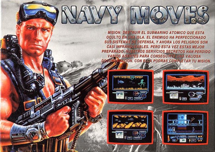 Back Cover for Navy Moves (MSX)
