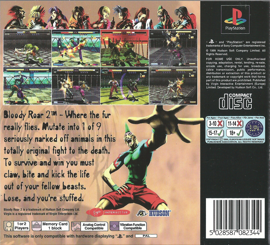 Bloody Roar II cover or packaging material MobyGames