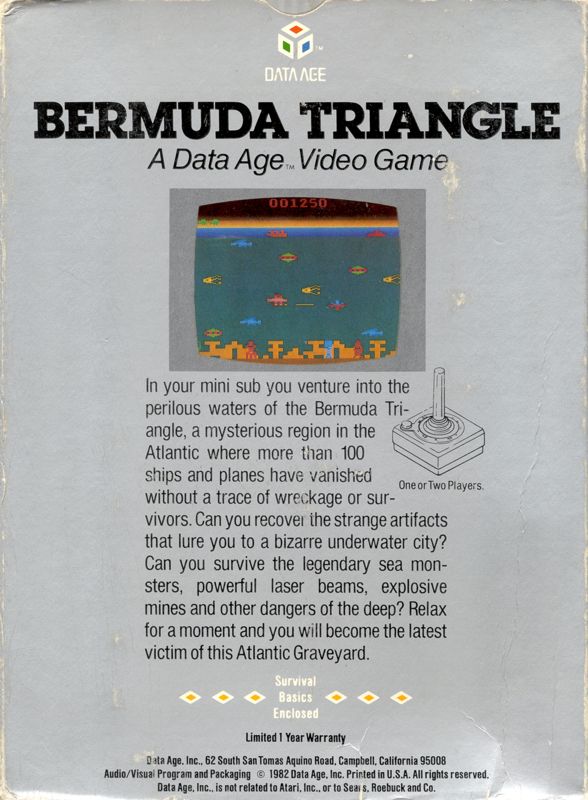 Back Cover for Bermuda Triangle (Atari 2600)