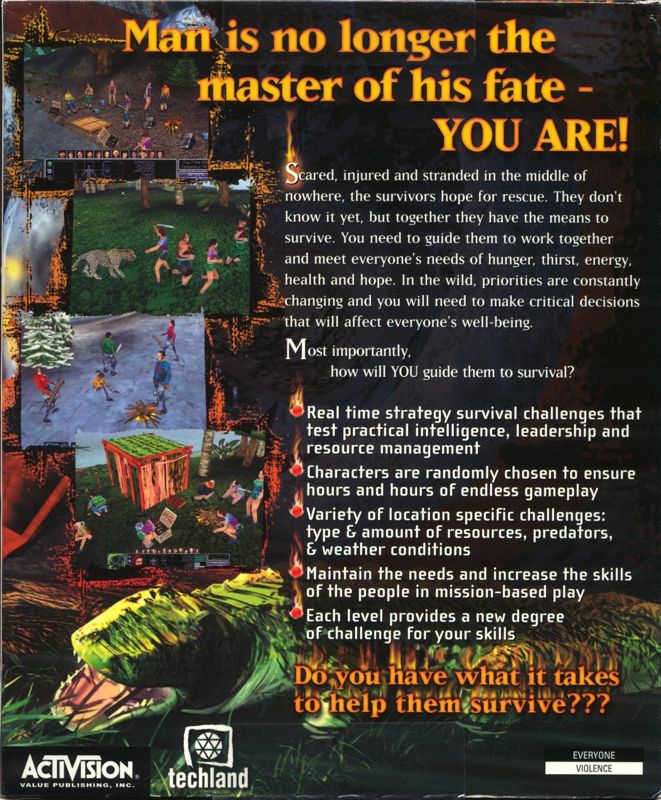 Back Cover for Survival: The Ultimate Challenge (Windows)