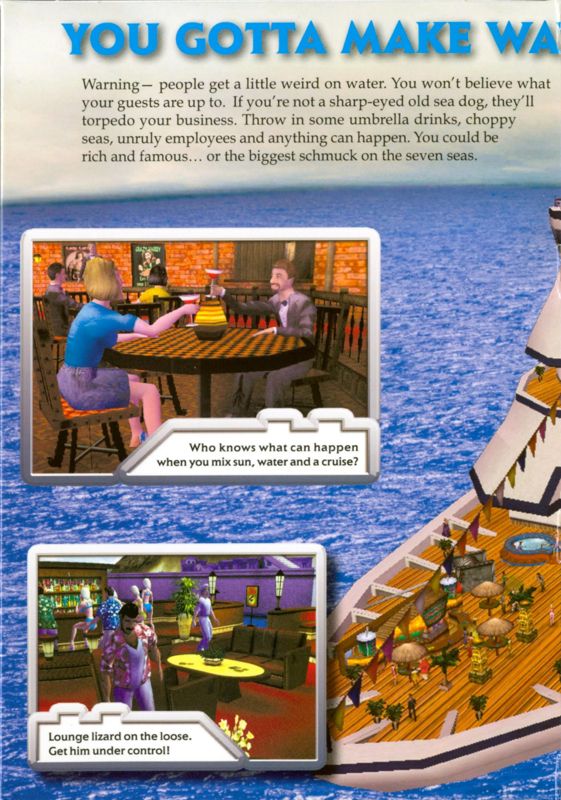 Inside Cover for Cruise Ship Tycoon (Windows): Left Flap