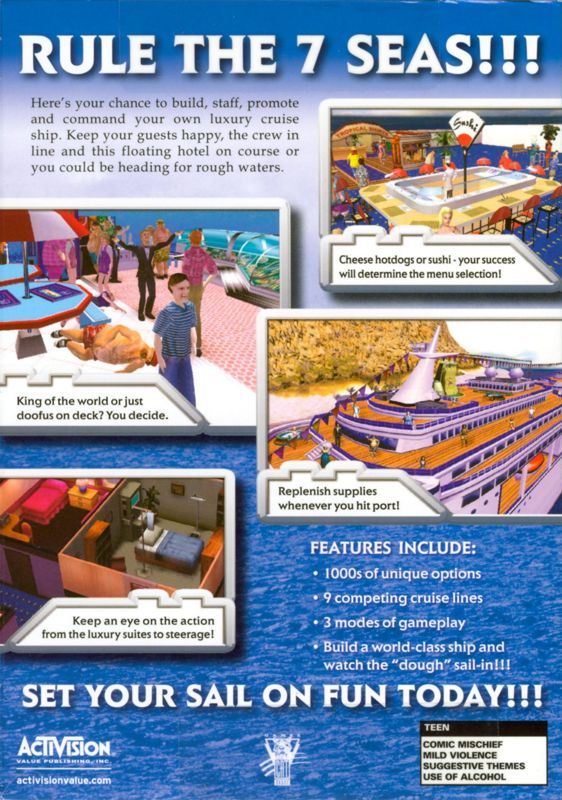 Back Cover for Cruise Ship Tycoon (Windows)