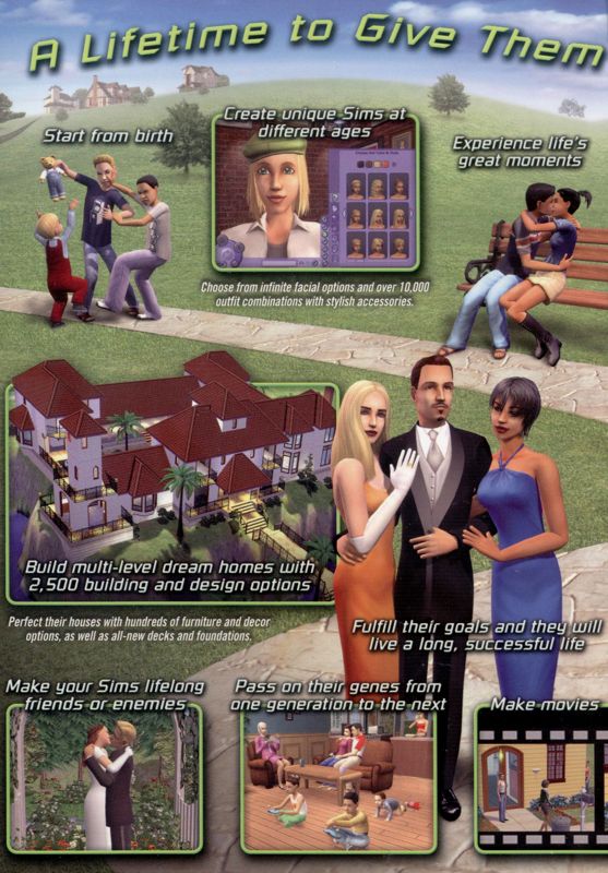 Inside Cover for The Sims 2 (Windows): Left Flap