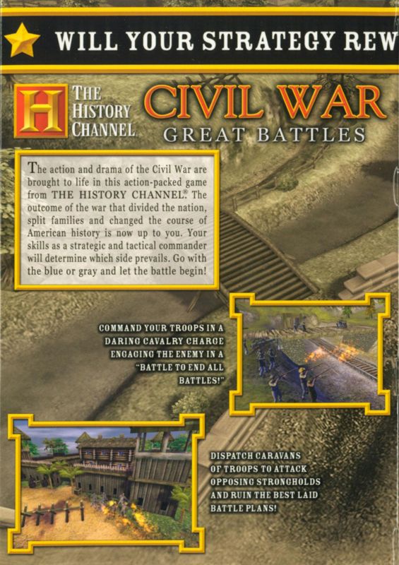 Inside Cover for The History Channel: Civil War - Great Battles (Windows): Left Flap