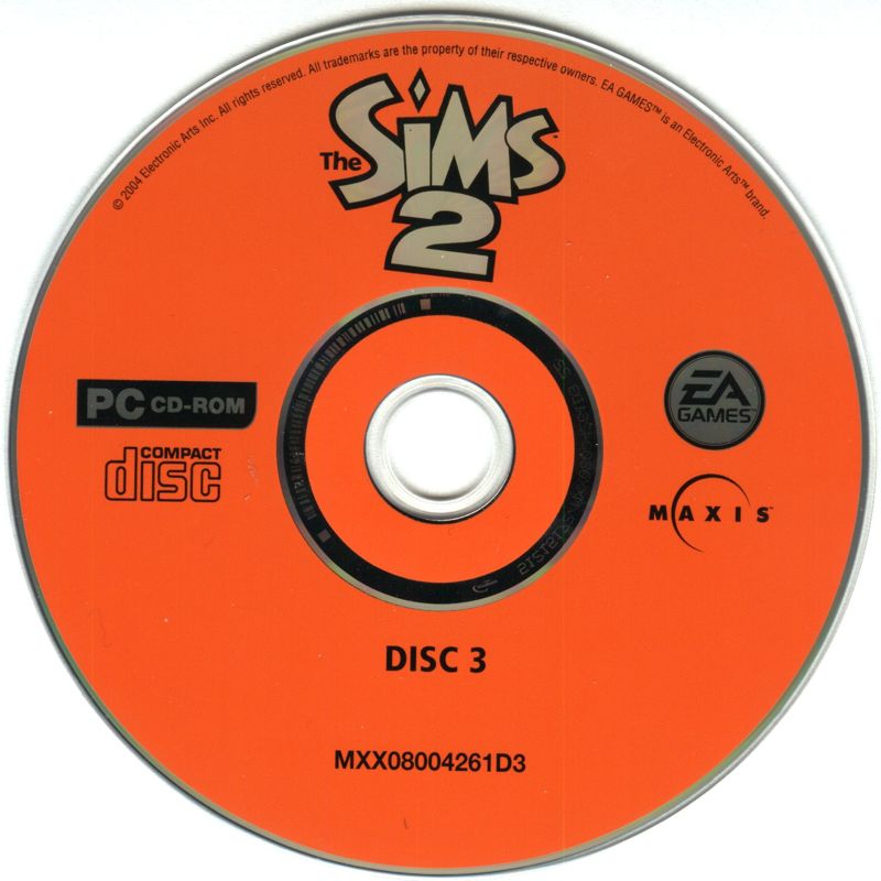Media for The Sims 2 (Windows): Disc 3