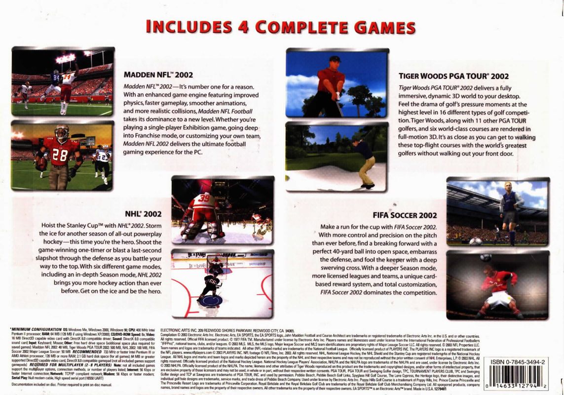 Madden NFL 2002 cover or packaging material - MobyGames