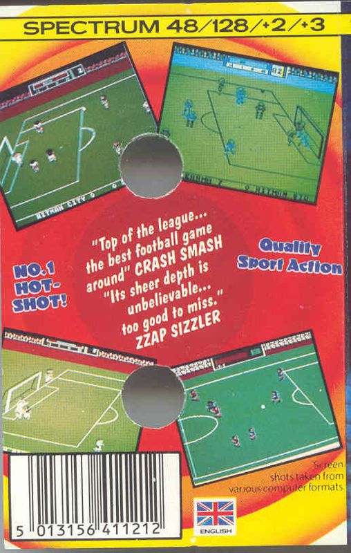 Back Cover for Match Day II (ZX Spectrum) (Hit Squad release)