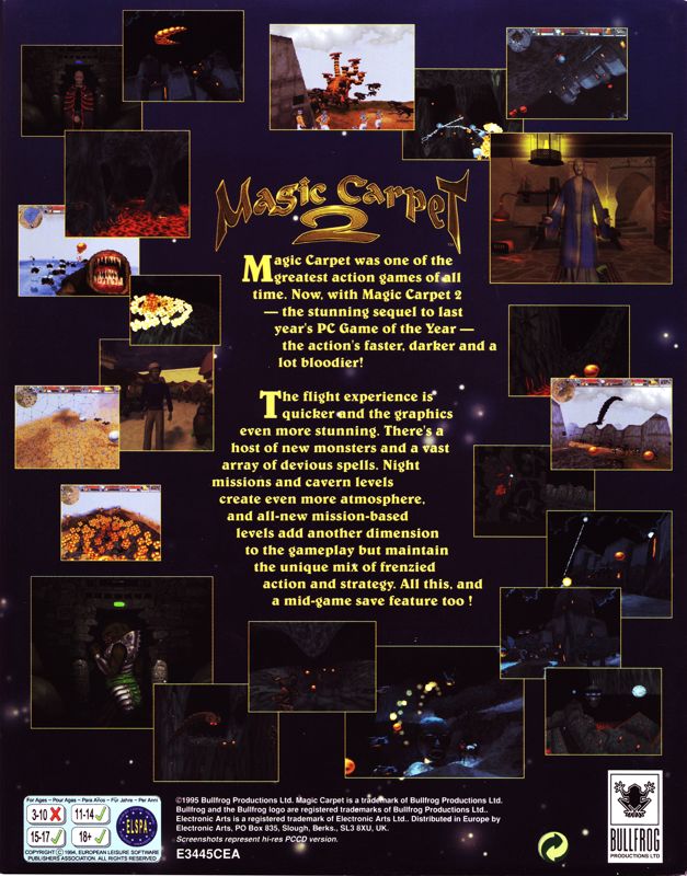 Back Cover for Magic Carpet 2: The Netherworlds (DOS)