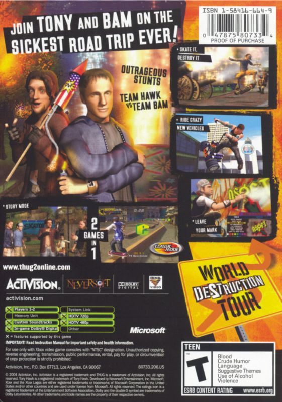 Tony Hawk's Underground 2 box covers - MobyGames