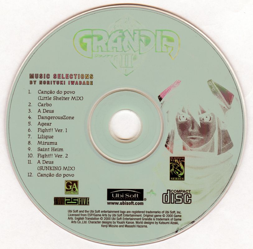 Media for Grandia II (Dreamcast): Music Selections by Noriyuki Iwadare Disc