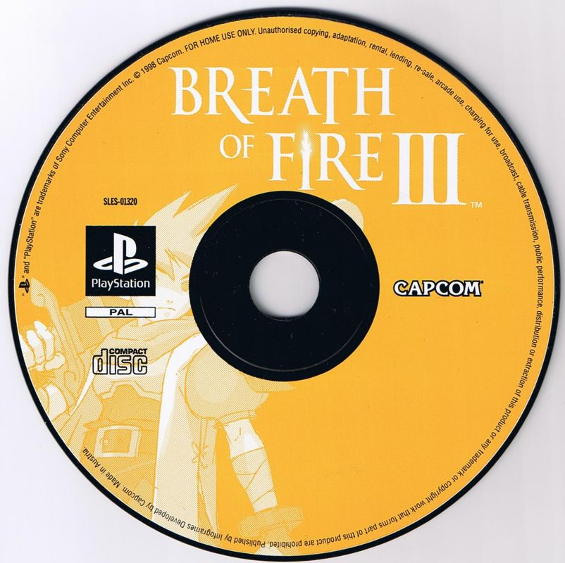 Media for Breath of Fire III (PlayStation)