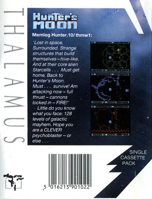 Back Cover for Hunter's Moon (Commodore 64)