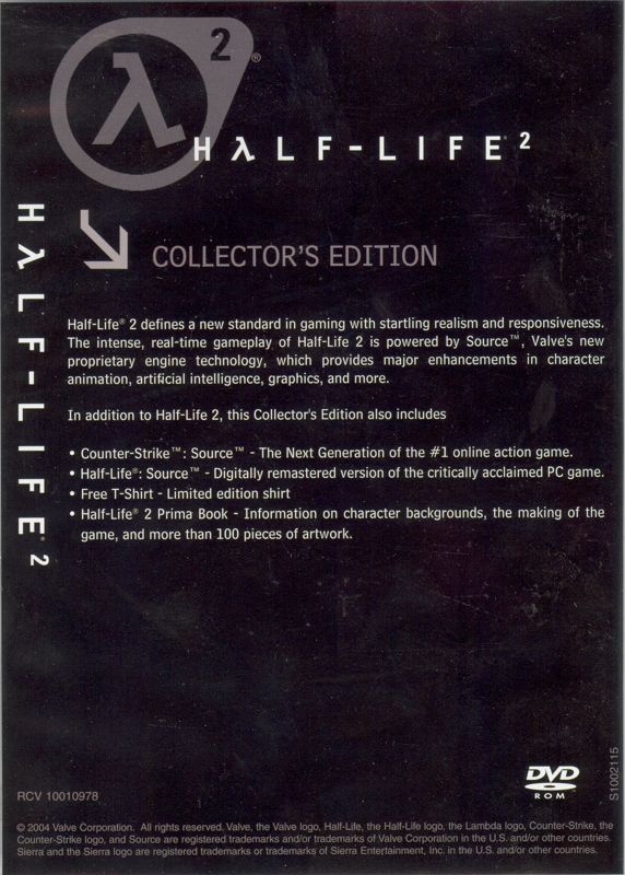 Half-Life 2 (Collector's Edition) cover or packaging material - MobyGames