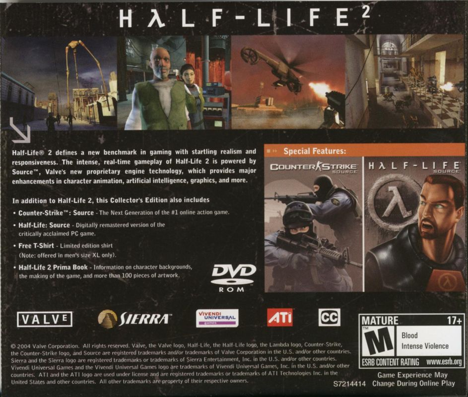 Other for Half-Life 2 (Collector's Edition) (Windows): Jewel Case - Back