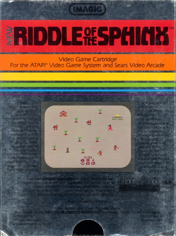 Back Cover for Riddle of the Sphinx (Atari 2600)