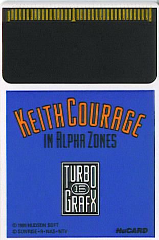 Media for Keith Courage in Alpha Zones (TurboGrafx-16)