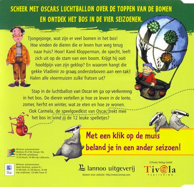 Back Cover for Oscar the Balloonist and the Secrets of the Forest (Windows)