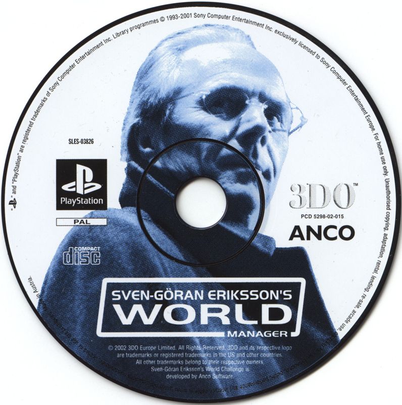 Media for Sven-Göran Eriksson's World Manager (PlayStation)
