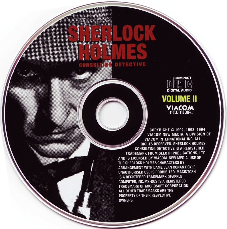 Media for Sherlock Holmes: Consulting Detective Collection (DOS): Vol 2 disc