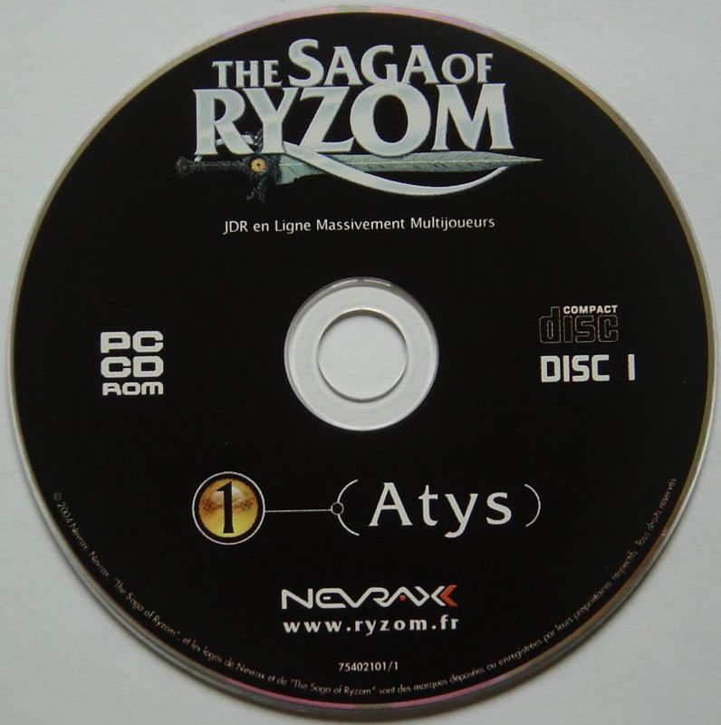 Media for The Saga of Ryzom (Windows): Disc 1/2