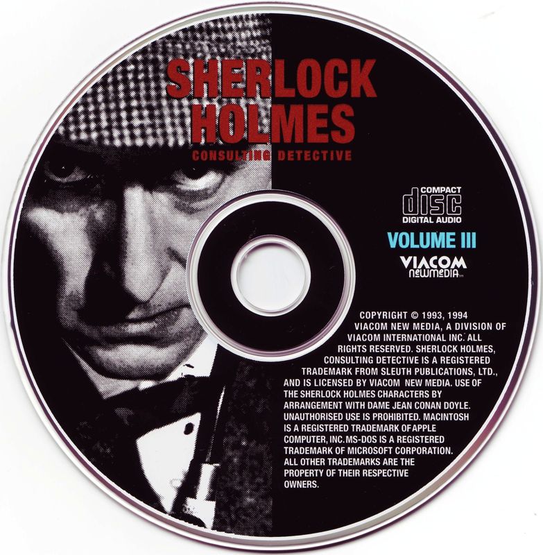 Media for Sherlock Holmes: Consulting Detective Collection (DOS): Vol 3 disc