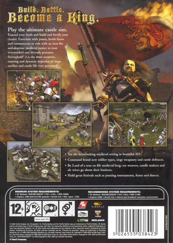 Back Cover for FireFly Studios' Stronghold 2 (Windows)