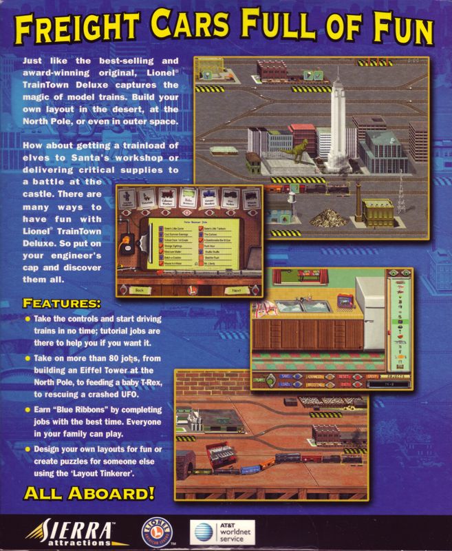 Back Cover for 3-D Ultra Lionel Train Town Deluxe (Windows)