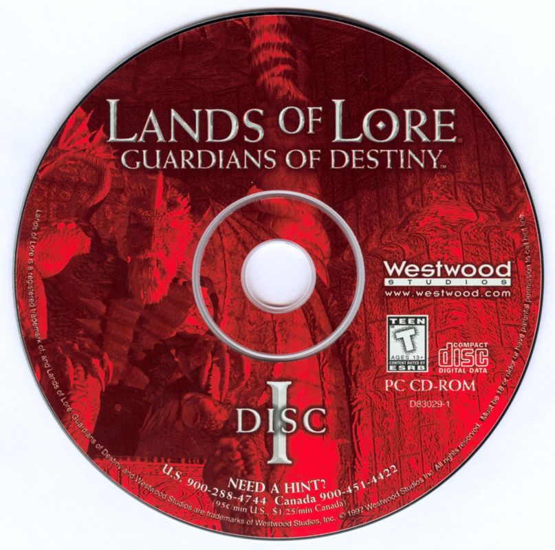 Media for Lands of Lore: Guardians of Destiny (DOS and Windows): Disc I
