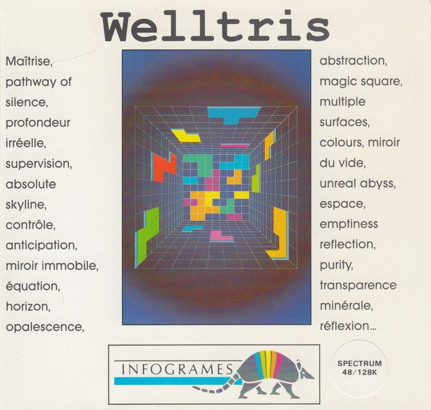 Front Cover for Welltris (ZX Spectrum)