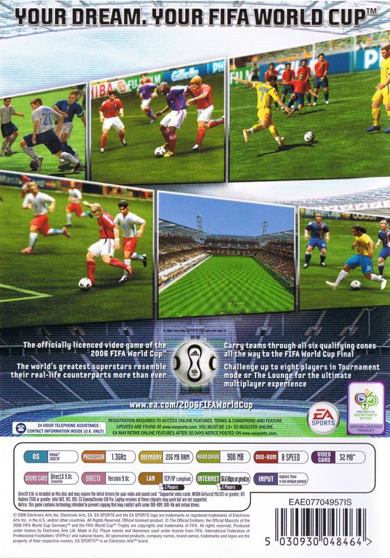 Back Cover for FIFA World Cup: Germany 2006 (Windows)
