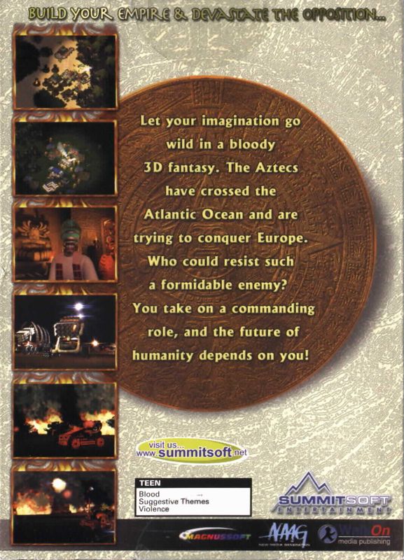 Back Cover for Aztec Wars (Windows)